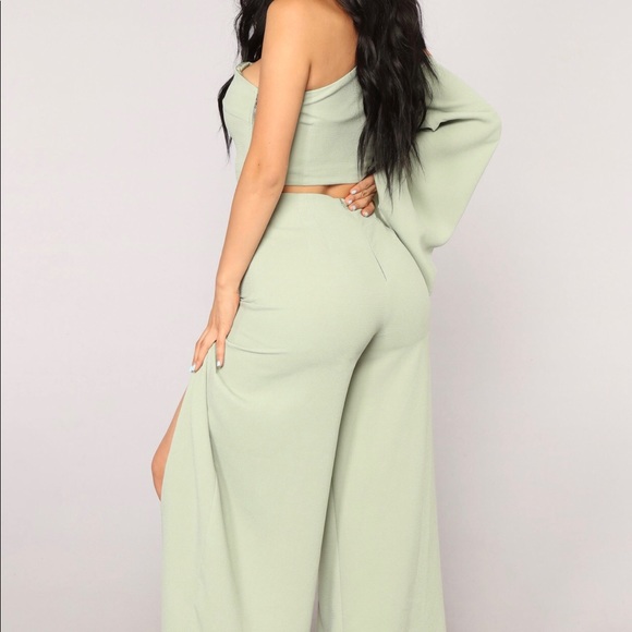 💕Fashion Nova 2-Piece Slit Casual Pants Set💕 - Picture 5 of 8